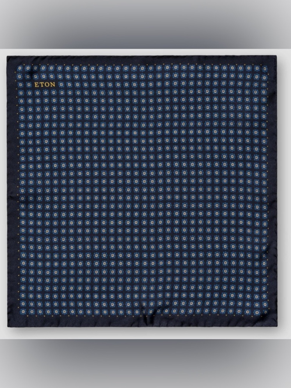 ETON Geometric Silk Pocket Square